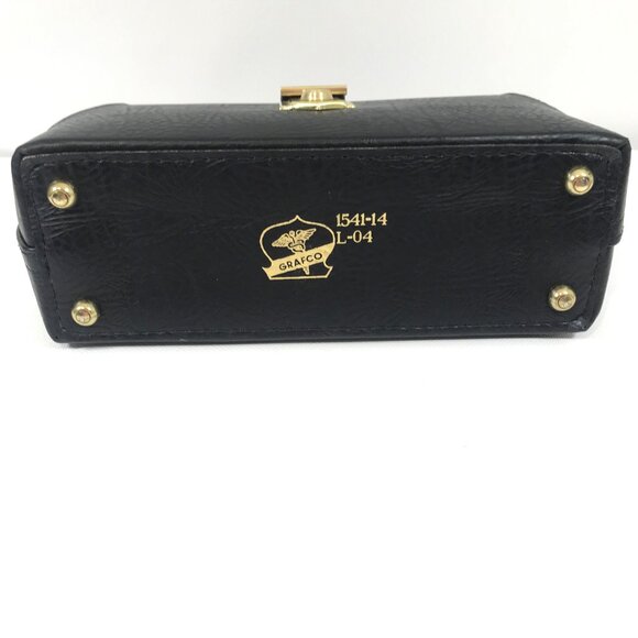 Vintage Black Leather Doctor Physician Medical Bag Satchel - Picture 12 of 13